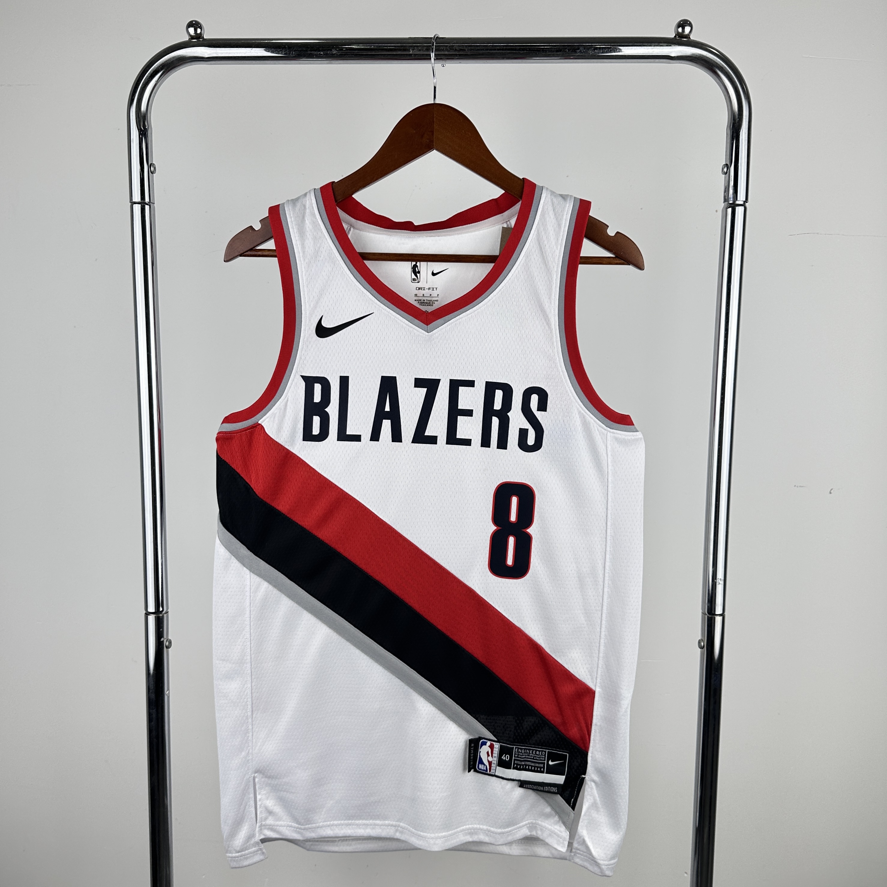 Men Portland Trail Blazers #8 Avdija White Nike NBA 2024 Jersey->->